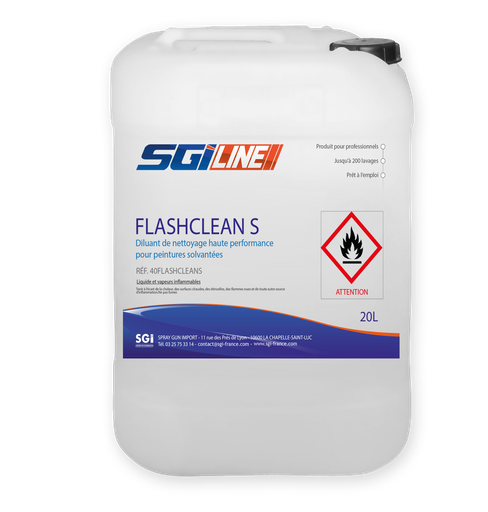[40FLASHCLEANS] SOLVANT DE NETTOYAGE POUR PEINTURES SOLVANTEES - LE BIDON DE 20 L